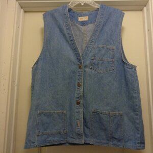 HOT COASTAL COWGIRL BLUE JEAN VEST By Stampede L / X L